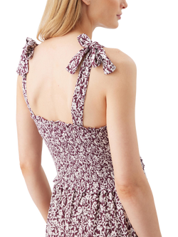 Ripe Dana Shirred Maternity Dress, Maroon/White - view 2, Maroon/White