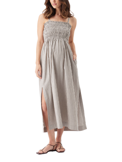 Ripe Leo Stripe Maternity & Nursing Dress, Natural/Black, Natural/Black