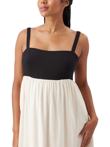 Ripe Olivia Maxi Maternity Dress, Natural/Black - view 2, Natural/Black