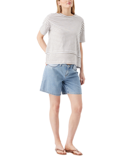 Ripe Dion Denim Maternity Shorts, True Fade, True Fade