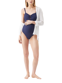 Ripe Amalfi Ribbed Maternity Swimsuit, Navy, Navy