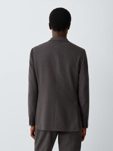John Lewis Pure Wool Flannel Regular Fit Suit Jacket, Mid Brown - view 2, Mid Brown