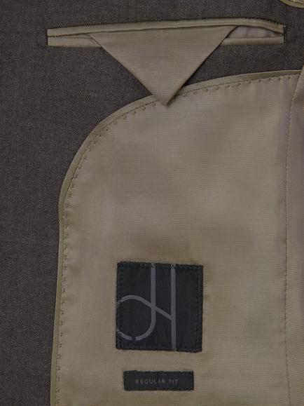 John Lewis Pure Wool Flannel Regular Fit Suit Jacket, Mid Brown - view 2, Mid Brown