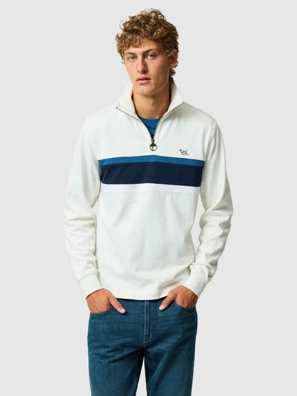 Rodd & Gunn Chesterfield Australian Cotton Quarter-Zip Sweatshirt, Bone