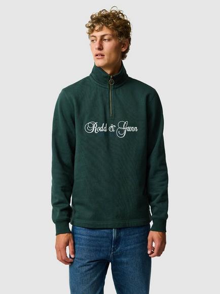 Rodd & Gunn Jubilee Australian Cotton Quarter-Zip Sweatshirt, Forest