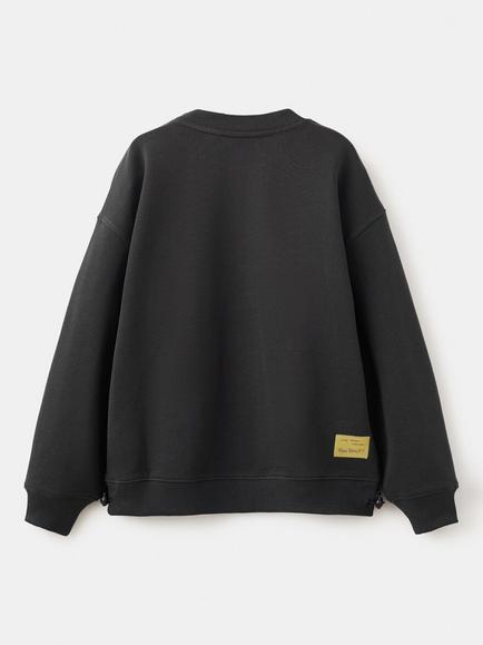 Mango Kids' Printed Crew Neck Sweatshirt, Anthracite - view 2, Anthracite