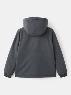 Mango Kids' Hooded Coat, Anthracite - view 2, Anthracite