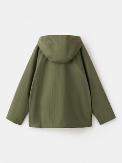 Mango Kids' Hooded Parka Coat, Khaki - view 2, Khaki