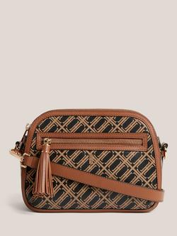 Hobbs Carlton Logo Insignia Bag, Tan/Multi, Tan/Multi
