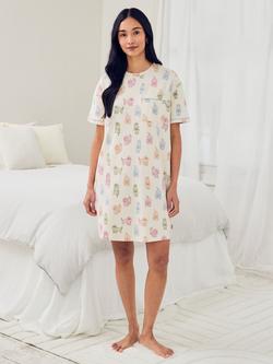 Chelsea Peers Rainbow Cockapoo Nightdress, White - view 2, White