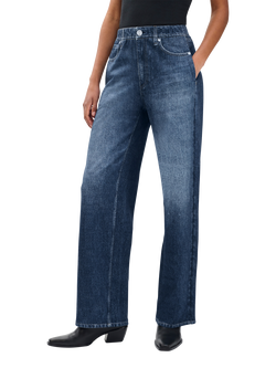 rag & bone rb Miramar Mid Rise Wide Leg Jeans, Petra