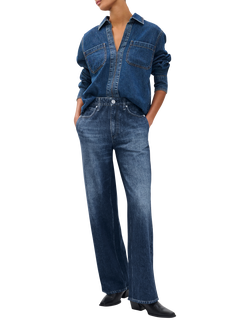 rag & bone rb Miramar Mid Rise Wide Leg Jeans - view 2, Petra