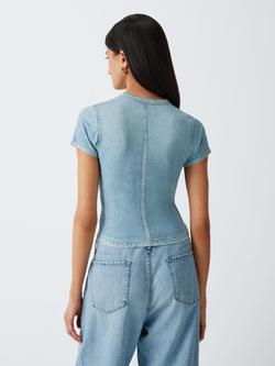 rag & bone Miramar Mesh T-Shirt, Blue - view 2, Blue