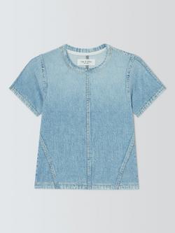 rag & bone Miramar Mesh T-Shirt, Blue, Blue