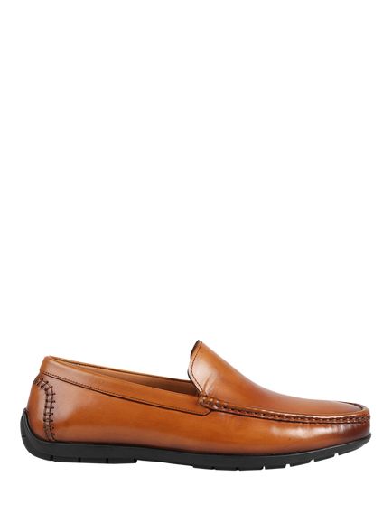 Jones Bootmaker Rawston Wide Fit Leather Moccasins, Tan