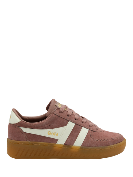 Gola Grandslam Suede Lace Up Trainers, Brownrose/Off White, Brownrose/Off White