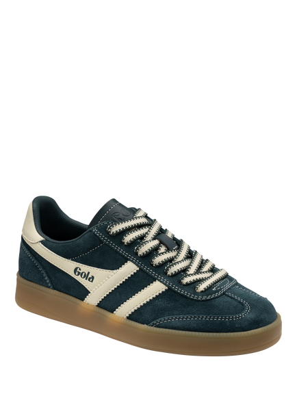 Gola Viper 78 Suede Trainers, Dark Teal/Off White - view 2, Dark Teal/Off White