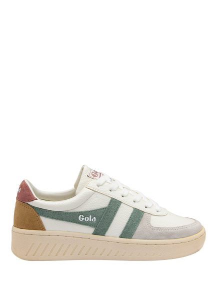 Gola Grandslam Trident Trainers, Wht/Grnmist/Brn/Rose, Wht/Grnmist/Brn/Rose