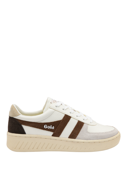 Gola Grandslam Trident Trainers, White/Otter/Wheat, White/Otter/Wheat