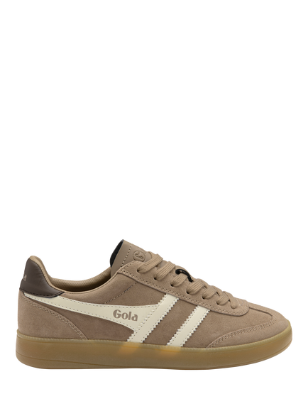Gola Viper Leather Trainers, Cappuccino/White/Brn, Cappuccino/White/Brn