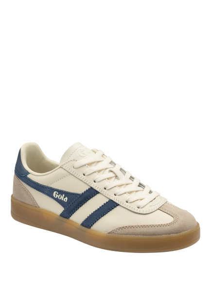 Gola Viper Leather Trainers, White/Bone/Moonlight - view 2, White/Bone/Moonlight