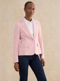 Hobbs Blake Check Jacket, Pink/Ivory, Pink/Ivory