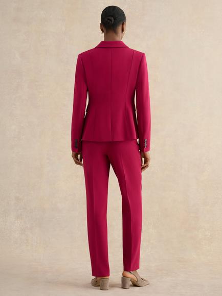 Hobbs Petite Gemma Tailored Blazer, Beetroot Pink - view 2, Beetroot Pink