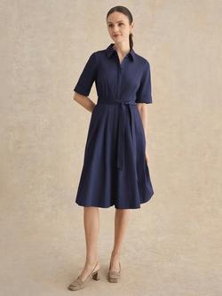 Hobbs Brigitta Shirt Dress, Midnight Navy, Midnight Navy