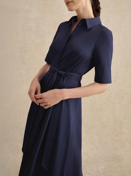 Hobbs Brigitta Shirt Dress, Midnight Navy - view 2, Midnight Navy