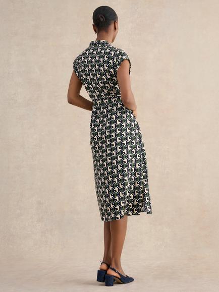 Hobbs Kalinda Geometric Shirt Dress, Multi - view 2, Multi