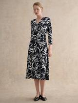 Hobbs Petite Tia Floral Dress, Midnight/Multi