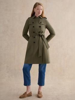 Hobbs Petite Skylar Shower Resistant Trench Coat, Olive, Olive