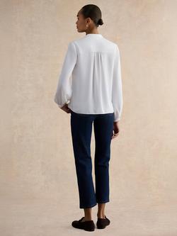 Hobbs Blair Ruched Trim Top, Ivory - view 2, Ivory