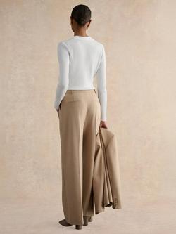 Hobbs Ashleen Wide Leg Trousers, Neutral - view 2, Neutral