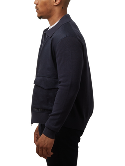 Guards London Carter Linen Front Jacket, Navy - view 2, Navy