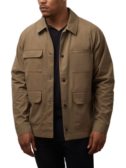 Guards London Jacob Cotton Twill Jacket, Brown