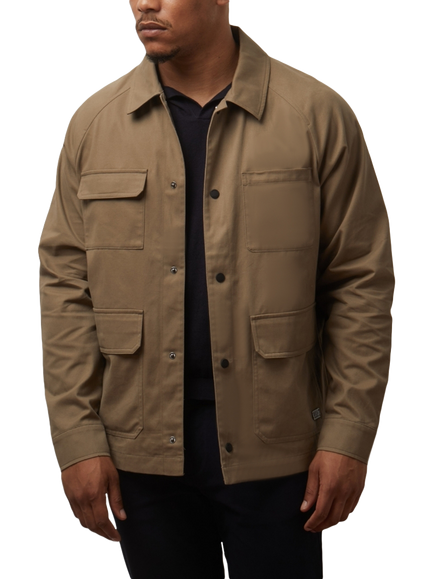 Guards London Jacob Cotton Twill Jacket, Brown