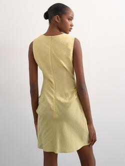 Topshop Drape Mini Dress, Yellow - view 2, Yellow