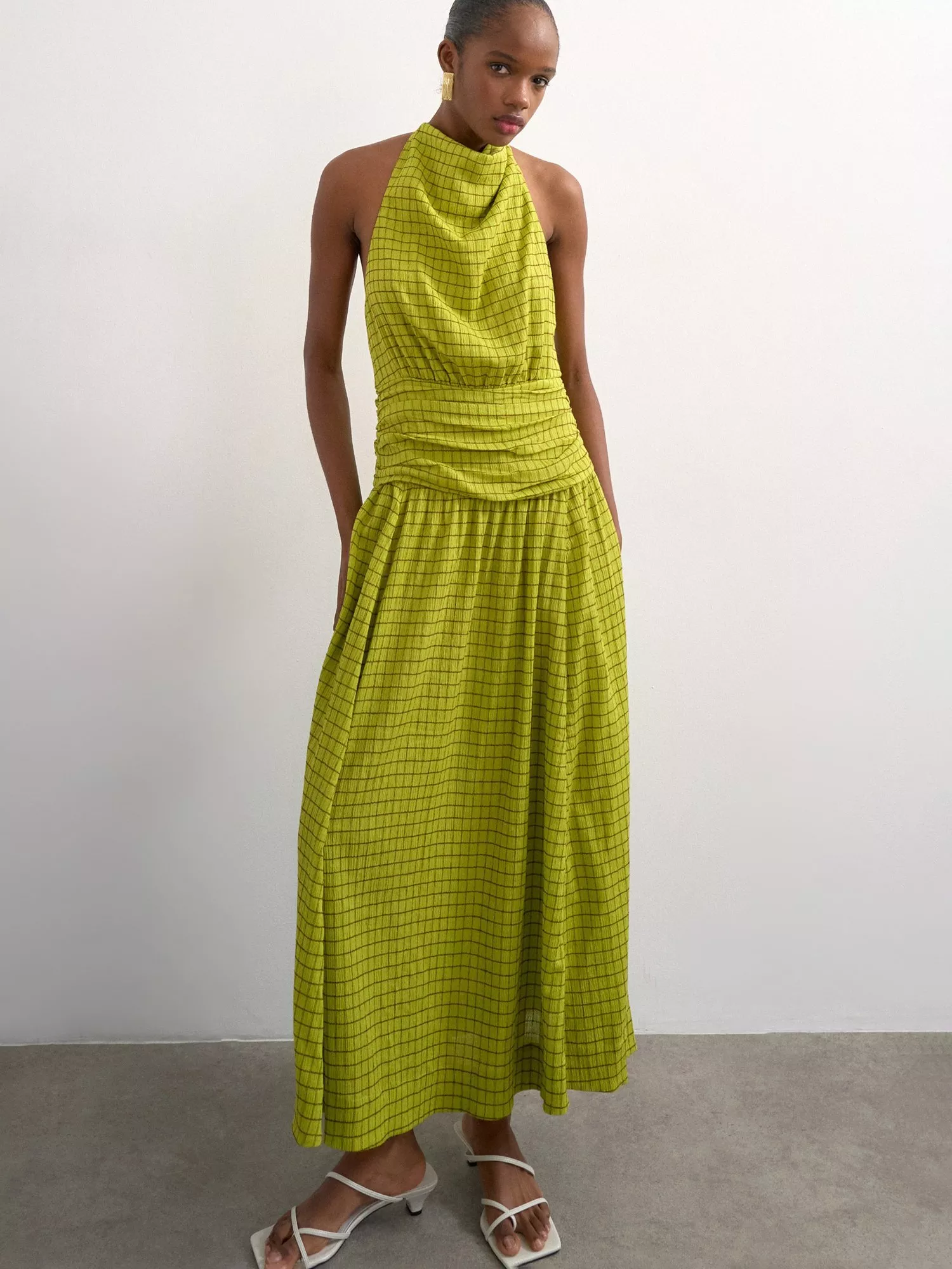 mehendi green dress Green Gown With Dupatta For Mehendi Function