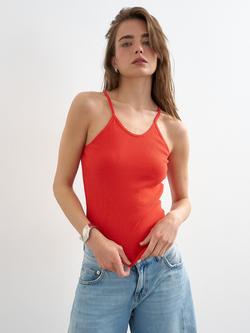 Topshop Spaghetti Strap Vest Top, Red