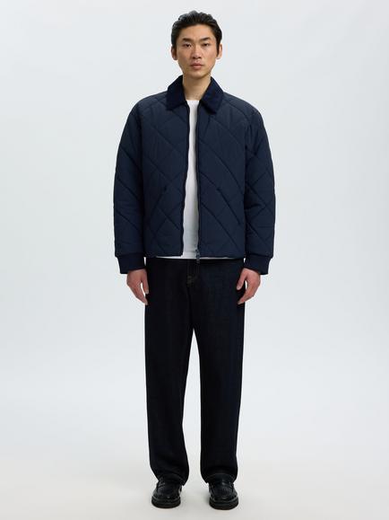 Selected Quilted Puffer Jacket, Sky Captain - view 2, Sky Captain