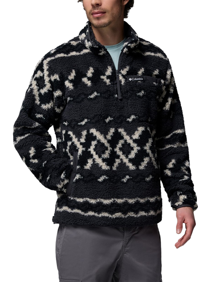 Columbia Rugged Ridge Half Zip Fleece, Black Knit Knot