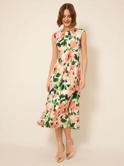 Alie Street Luna Midi Dress, Peony Pink, Peony Pink