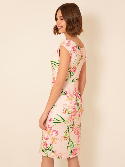 Alie Street Pippa Floral Shift Dress, Pink Blossom - view 2, Pink Blossom