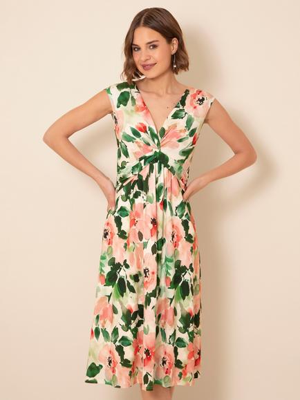 Alie Street Renee Knot Dress, Peony Pink - view 2, Peony Pink