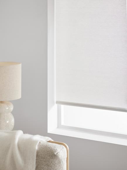 John Lewis Paper Blend Roller Blind, Off White, Off White