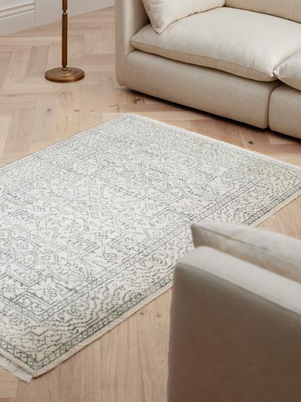John Lewis Leona Hand Knotted Wool Blend Rug, Graphite - view 2, Graphite