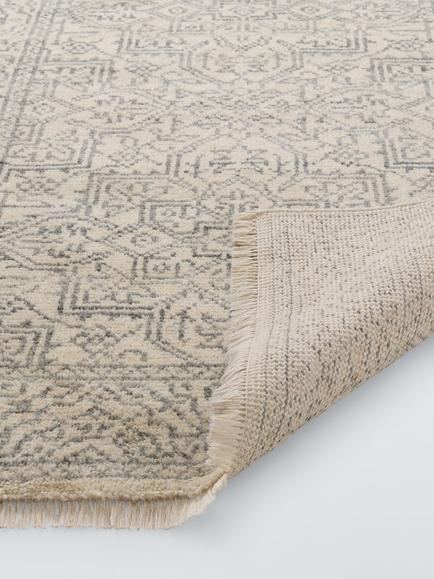 John Lewis Leona Hand Knotted Wool Blend Rug, Graphite - view 2, Graphite
