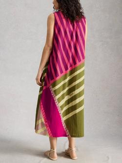 White Stuff Aggie Sleeveless Maxi Dress, Pink/Multi - view 2, Pink/Multi