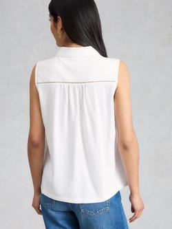 White Stuff Amy Sleeveless Shirt, White - view 2, White